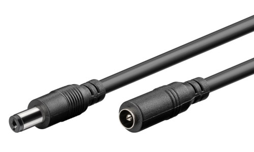 GOOBAY καλώδιο προέκτασης τροφοδοσίας 76671, 5.5x2.1mm, 5m, μαύρο GOOBAY καλώδιο προέκτασης τροφοδοσίας 76671, 5.5x2.1mm, 5m, μαύρο