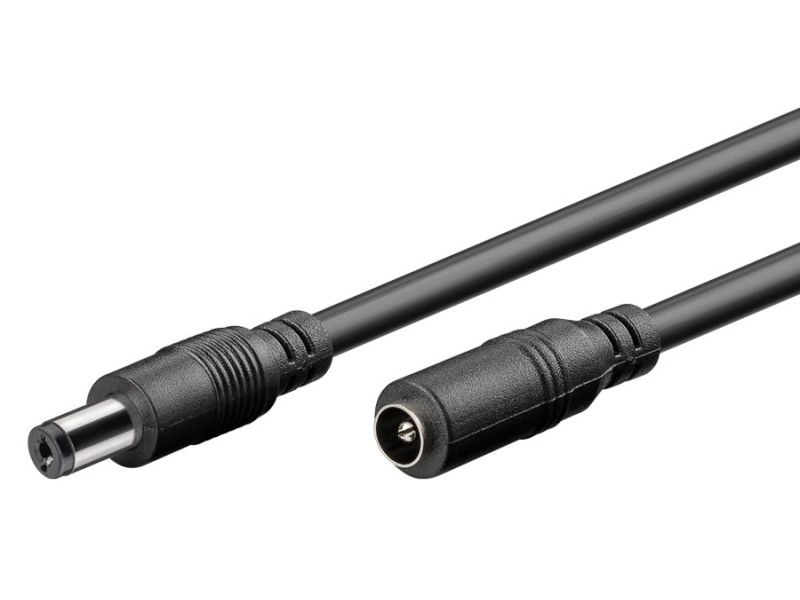 GOOBAY καλώδιο προέκτασης τροφοδοσίας 76671, 5.5x2.1mm, 5m, μαύρο GOOBAY καλώδιο προέκτασης τροφοδοσίας 76671, 5.5x2.1mm, 5m, μαύρο