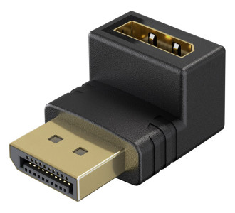 GOOBAY αντάπτορας DisplayPort 77129, 8K/144Hz, γωνιακός, μαύρος
