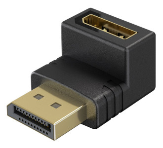 GOOBAY αντάπτορας DisplayPort 77130, 8K/144Hz, γωνιακός, μαύρος