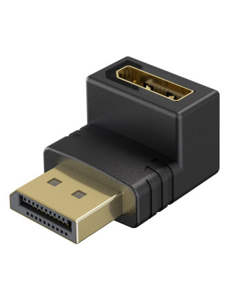GOOBAY αντάπτορας DisplayPort 77130, 8K/144Hz, γωνιακός, μαύρος