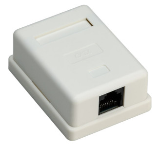 GOOBAY επιτοίχια πρίζα δικτύου 77632, 1 θύρα RJ45, CAT 6 UTP, λευκή GOOBAY επιτοίχια πρίζα δικτύου 77632, 1 θύρα RJ45, CAT 6 UTP, λευκή