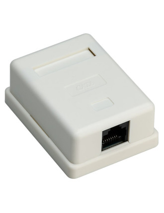 GOOBAY επιτοίχια πρίζα δικτύου 77632, 1 θύρα RJ45, CAT 6 UTP, λευκή GOOBAY επιτοίχια πρίζα δικτύου 77632, 1 θύρα RJ45, CAT 6 UTP, λευκή