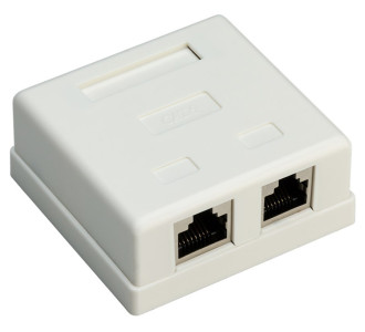 GOOBAY επιτοίχια πρίζα δικτύου 77635, 2 θύρες RJ45, CAT 6 STP, λευκή GOOBAY επιτοίχια πρίζα δικτύου 77635, 2 θύρες RJ45, CAT 6 STP, λευκή