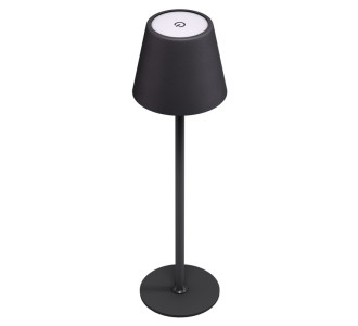 GOOBAY επιτραπέζιο φωτιστικό 77673, 3000K, dimmable, επαναφορτιζόμενο, μαύρο