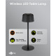 GOOBAY επιτραπέζιο φωτιστικό 77675, 3000K, dimmable, επαναφορτιζόμενο, μαύρο