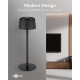 GOOBAY επιτραπέζιο φωτιστικό 77675, 3000K, dimmable, επαναφορτιζόμενο, μαύρο