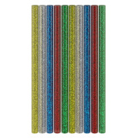 GOOBAY ράβδοι σιλικόνης 77855, Φ11mm x 200mm, glitter διάφορα χρώματα, 10τμχ