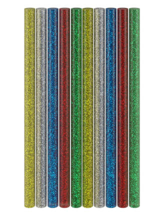 GOOBAY ράβδοι σιλικόνης 77855, Φ11mm x 200mm, glitter διάφορα χρώματα, 10τμχ