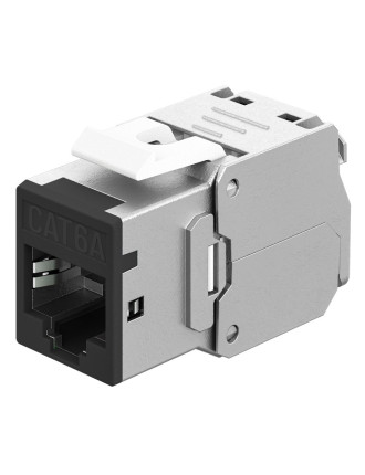 GOOBAY Keystone module RJ45 77943, CAT 6A STP, slim, toolfree, ασημί/μαύρο GOOBAY Keystone module RJ45 77943, CAT 6A STP, slim, toolfree, ασημί/μαύρο