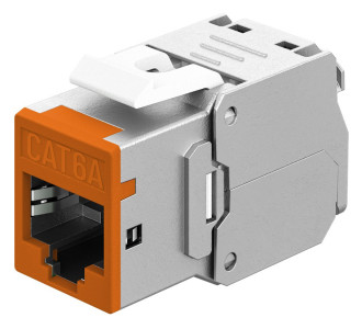 GOOBAY Keystone module RJ45 77947, CAT 6A STP, slim, toolfree, ασημί/πορτοκαλί GOOBAY Keystone module RJ45 77947, CAT 6A STP, slim, toolfree, ασημί/πορτοκαλί