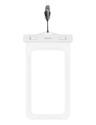 USAMS αδιάβροχη θήκη smartphone US-YD011, έως 7", IPX8, λευκή