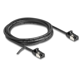 DELOCK καλώδιο δικτύου 80184, CAT 8.1 U/FTP, 40Gbps, 2m, μαύρο
