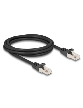 DELOCK καλώδιο RJ50 80188, S/FTP, 26 AWG, 2m, μαύρο