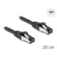 DELOCK καλώδιο δικτύου 80566, CAT 8.1 S/FTP, copper, 2000MHz, 0.25m, μαύρο