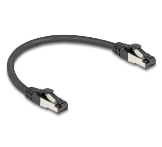 DELOCK καλώδιο δικτύου 80566, CAT 8.1 S/FTP, copper, 2000MHz, 0.25m, μαύρο