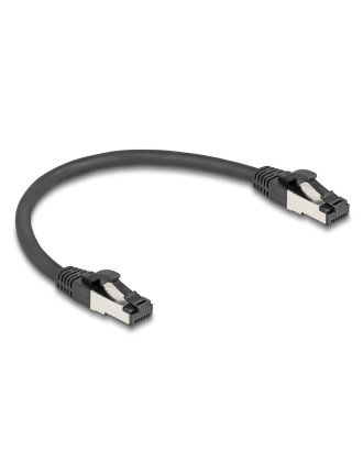 DELOCK καλώδιο δικτύου 80566, CAT 8.1 S/FTP, copper, 2000MHz, 0.25m, μαύρο