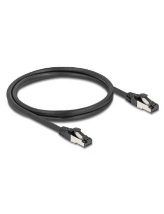 DELOCK καλώδιο δικτύου 80571, CAT 8.1 S/FTP, copper, 2000MHz, 1m, μαύρο