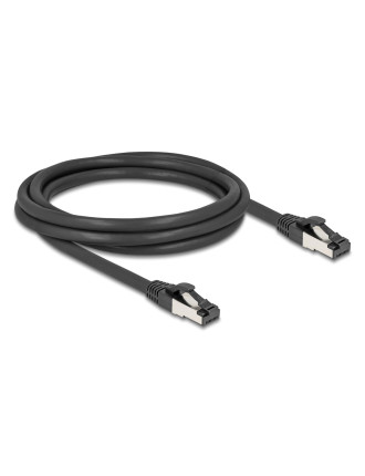 DELOCK καλώδιο δικτύου 80572, CAT 8.1 S/FTP, copper, 2000MHz, 2m, μαύρο