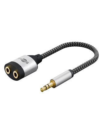 GOOBAY αντάπτορας ήχου 3.5mm σε 2x 3.5mm 80586, μαύρος/γκρι GOOBAY αντάπτορας ήχου 3.5mm σε 2x 3.5mm 80586, μαύρος/γκρι