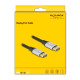 DELOCK καλώδιο DisplayPort 2.1 80633, 16K/60Hz, 40 Gbps, 1m, μαύρο