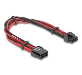 DELOCK καλώδιο 8 pin σε 6+2 pin PCIe 80975 με υφασμάτινη επένδυση, 30cm