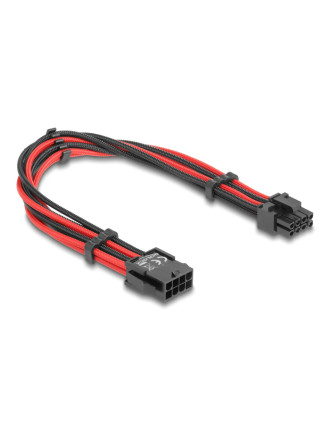 DELOCK καλώδιο 8 pin σε 6+2 pin PCIe 80975 με υφασμάτινη επένδυση, 30cm