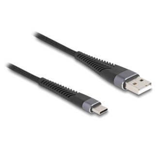 DELOCK καλώδιο USB σε USB-C 81121, 60W, 480Mbps, 1m, μαύρο