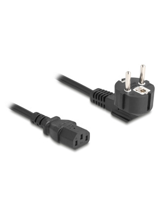 DELOCK καλώδιο τροφοδοσίας 81298, 3x 1.00mm², 1m, μαύρο