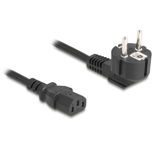 DELOCK καλώδιο τροφοδοσίας 81299, 3x 0.75mm², 1m, μαύρο