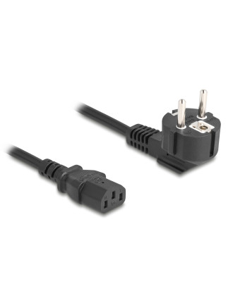 DELOCK καλώδιο τροφοδοσίας 81299, 3x 0.75mm², 1m, μαύρο