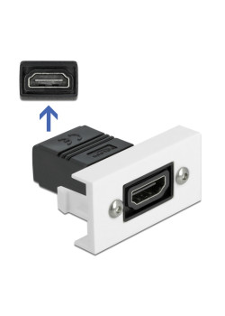 DELOCK module HDMI Easy 45 81303, 4K, 22.5x45mm, λευκό