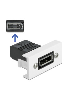 DELOCK module DisplayPort Easy 45 81305, 8K, 22.5x45mm, λευκό