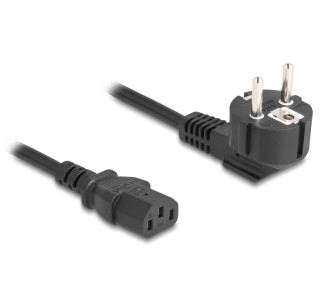 DELOCK καλώδιο τροφοδοσίας 81326, 3x 0.75mm², 2m, μαύρο