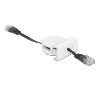 DELOCK module καλώδιο RJ45 Easy 45 81361 Cat.5e, ανασυρόμενο 50cm, μαύρο DELOCK module καλώδιο RJ45 Easy 45 81361 Cat.5e, ανασυρόμενο 50cm, μαύρο