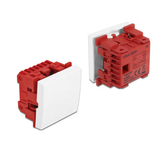 DELOCK module διακόπτης Easy 45 81364, μονός, 1-pole, 1-way, λευκός DELOCK module διακόπτης Easy 45 81364, μονός, 1-pole, 1-way, λευκός