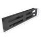 DELOCK cable management 81559 για rack 19"/2U, μεταλλικό, μαύρο