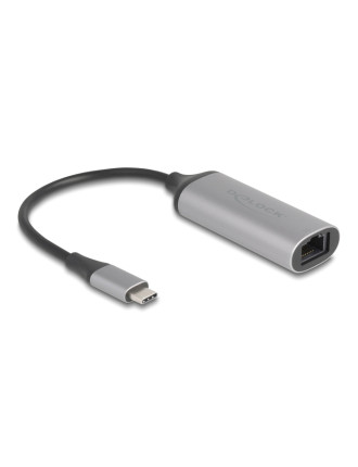 DELOCK αντάπτορας δικτύου 81570, USB-C, 5Gbps Ethernet, ασημί