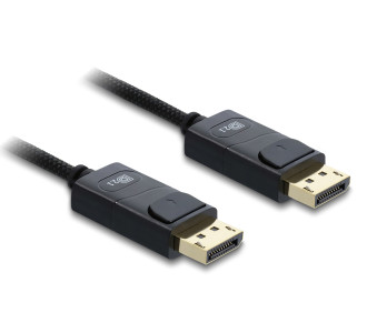 DELOCK καλώδιο DisplayPort 2.1 81672, 16K/60Hz, 80 Gbps, 2m, μαύρο