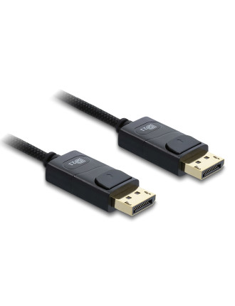 DELOCK καλώδιο DisplayPort 2.1 81672, 16K/60Hz, 80 Gbps, 2m, μαύρο