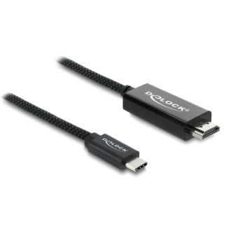 DELOCK καλώδιο USB-C σε HDMI 81704, 4K/60Hz, 2m, μαύρο
