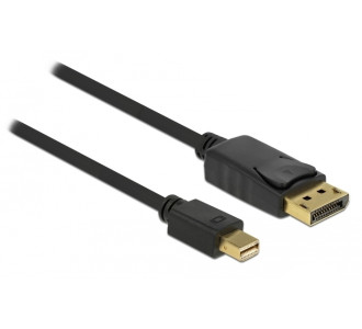 DELOCK καλώδιο mini DisplayPort σε DisplayPort 82438, 4K/60Hz, 2m, μαύρο