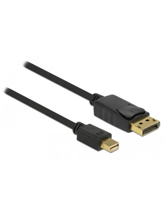 DELOCK καλώδιο mini DisplayPort σε DisplayPort 82438, 4K/60Hz, 2m, μαύρο