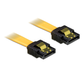 DELOCK καλώδιο SATA 82473, 3Gb/s, 30cm, κίτρινο