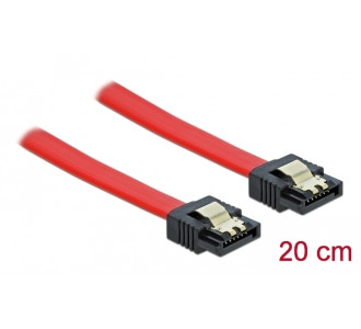 DELOCK καλώδιο SATA 82675, 6 Gb/s, 20cm, κόκκινο