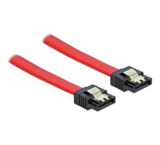 DELOCK καλώδιο SATA 82677, 6 Gb/s, 50cm, κόκκινο
