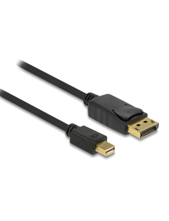 DELOCK καλώδιο mini DisplayPort σε DisplayPort 82698, 4K/60Hz, 21.6 Gbps, 1m, μαύρο