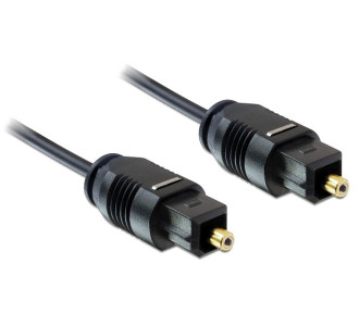 DELOCK καλώδιο ήχου Toslink 82880, gold plated, 2.2mm, 2m, μαύρο