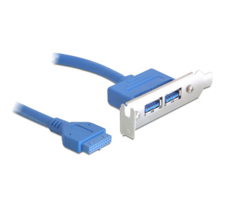 DELOCK κάρτα επέκτασης USB 19 pin σε 2x USB 3.0 82976, low profile DELOCK κάρτα επέκτασης USB 19 pin σε 2x USB 3.0 82976, low profile