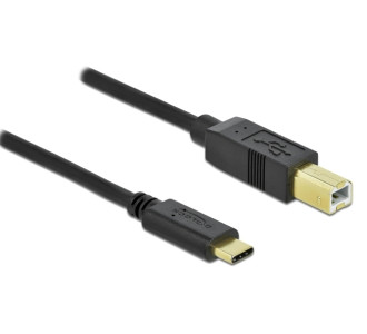 DELOCK καλώδιο USB-C σε USB Type B 83328, 0.5m, μαύρο
